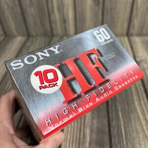 Sony High Fidelity Audio‎ Cassette Tape 60 Minutes 10 Pack C-60HFC SP II